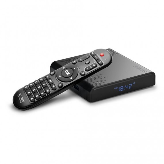 SAVIO Silver Smart TV Box TB-S01, 2/16 GB, G31  MP2 - 8K Ultra HD, Android 9.0 Pie, HDMI v 2.1, WiFi, 100mbps, USB 3.0