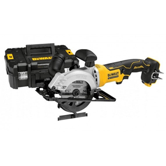 DEWALT DCS571NT-XJ Nešiojamasis diskinis pjūklas 115 mm 18V T-STAK Juoda, Geltona