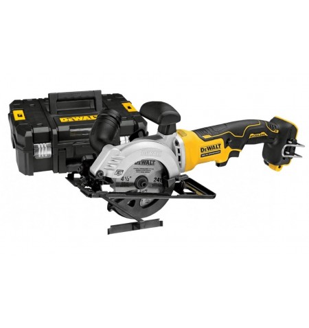 DEWALT DCS571NT-XJ Nešiojamasis diskinis pjūklas 115 mm 18V T-STAK Juoda, Geltona