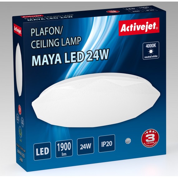 Activejet AJE-MAYA lubu šviestuvas Balta Nekeičiama (-os) lemputė (-os) LED G