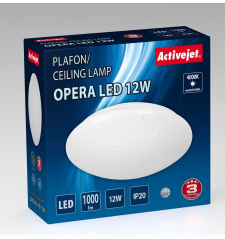 Activejet AJE-OPERA 12W lubu šviestuvas Balta Nekeičiama (-os) lemputė (-os) LED G