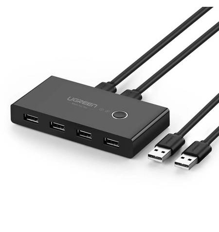 Jungiklis KVM USB 2x4 UGREEN USB 2.0 juodas