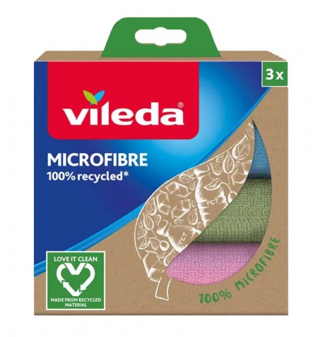 Vileda Microfibre Cloth 100% Recycled 3 pcs.