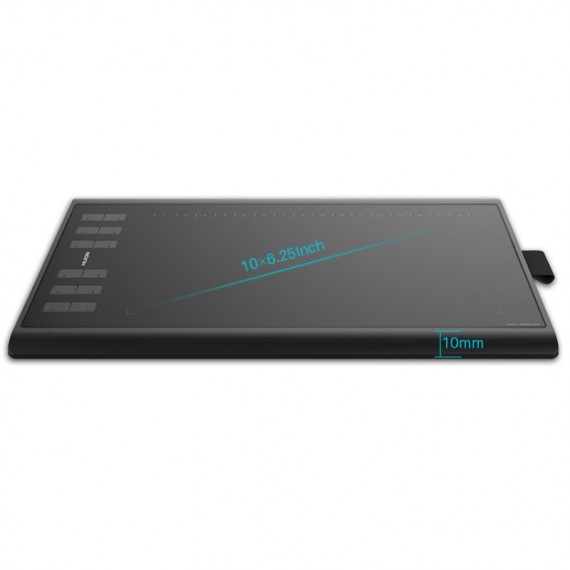 HUION H1060P grafinė planšetė 5080 lpi 250 x 160 mm USB Juoda