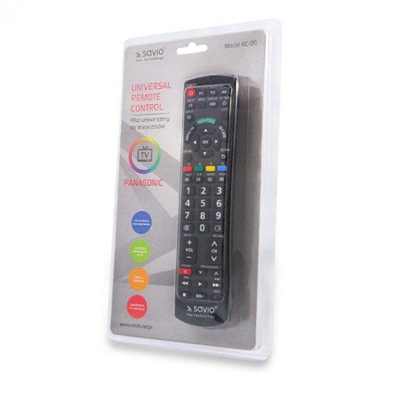 SAVIO Universal remote controller/replacement for PANASONIC TV RC-06 IR Wireless TV