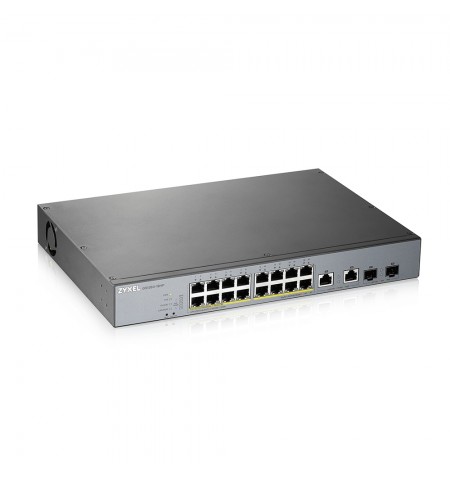 Zyxel GS1350-18HP-EU0101F tinklo komutatorius Valdomas L2 Gigabit Ethernet (10/100/1000) Maitinimas per Eternetą (PoE) Pilka