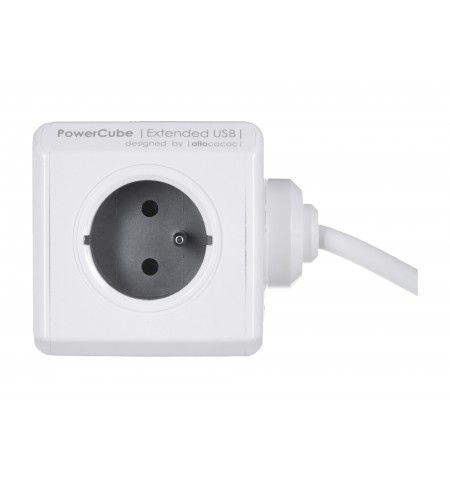 Allocacoc PowerCube Extended USB E(FR), 3m elektros tinklo ilgintuvas 4 AC išvestis(ys / čiu)