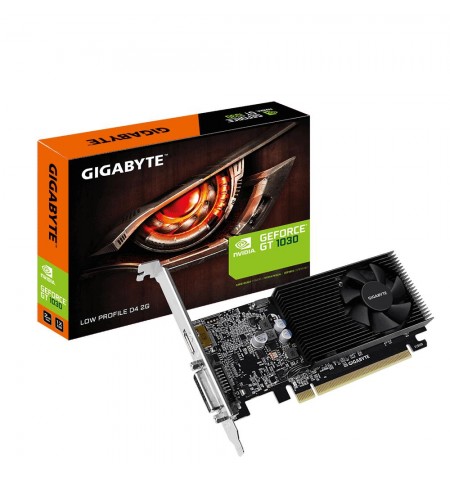Graphics Card|GIGABYTE|NVIDIA GeForce GT 1030|2 GB|64 bit|PCIE 3.0 16x|GDDR4|Memory 2100 MHz|GPU 1177 MHz|Single Slot Fansink|1x