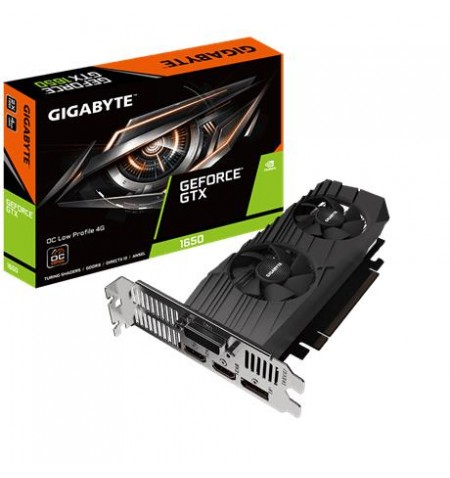 Graphics Card|GIGABYTE|NVIDIA GeForce GTX 1650|4 GB|128 bit|PCIE 3.0 16x|GDDR6|Memory 12000 MHz|GPU 1620 MHz|Dual Slot Fansink|1