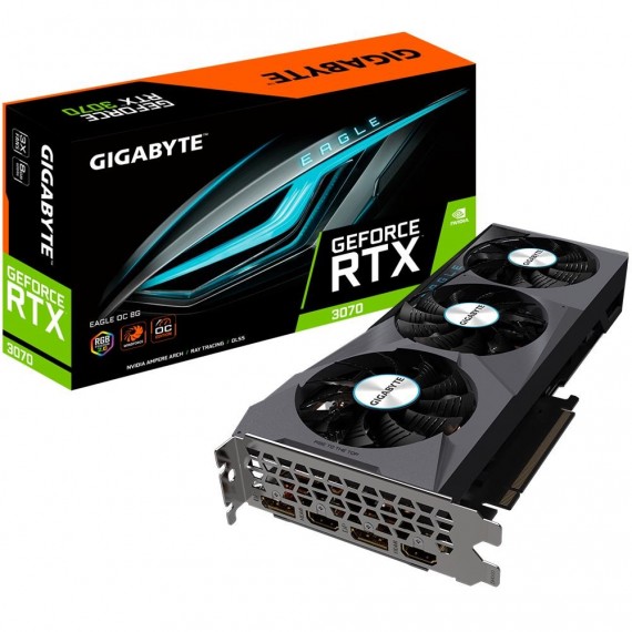 Graphics Card|GIGABYTE|NVIDIA GeForce RTX 3070|8 GB|256 bit|PCIE 4.0 16x|GDDR6|Memory 14000 MHz|GPU 1770 MHz|2xHDMI|2xDisplayPor