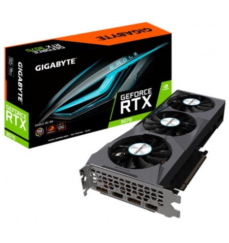 Graphics Card|GIGABYTE|NVIDIA GeForce RTX 3070|8 GB|256 bit|PCIE 4.0 16x|GDDR6|Memory 14000 MHz|GPU 1725 MHz|2xHDMI|2xDisplayPor
