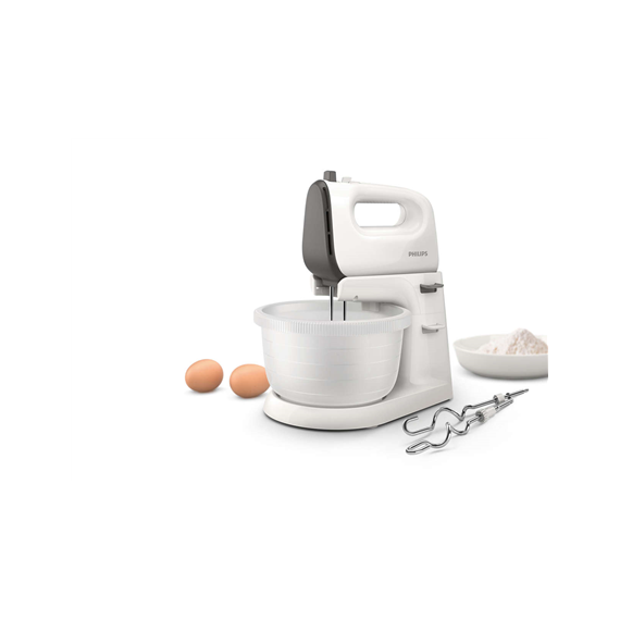 Philips Mixer  Viva Collection HR3745/00 Mixer with bowl, 450 W, Number of speeds 5, Turbo mode, White