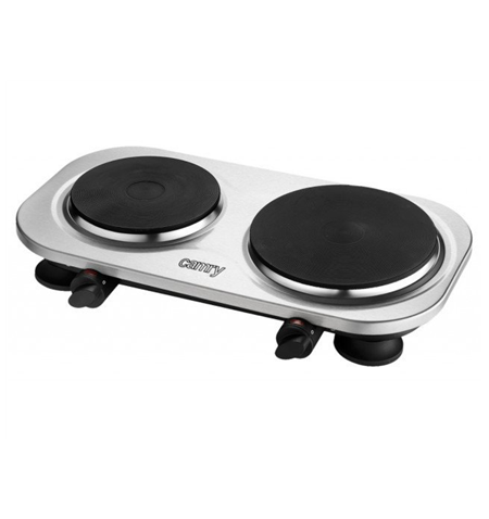 Camry CR 6511 Number of burners/cooking zones 2, Rotary knobs, Stainless steel, Electric, Hot plate