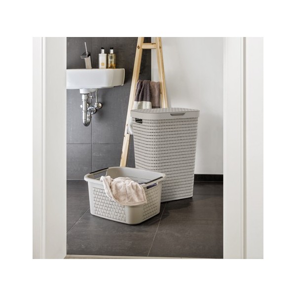 Rotho Country laundry basket 55 L Rectangular Plastic Cappuccino