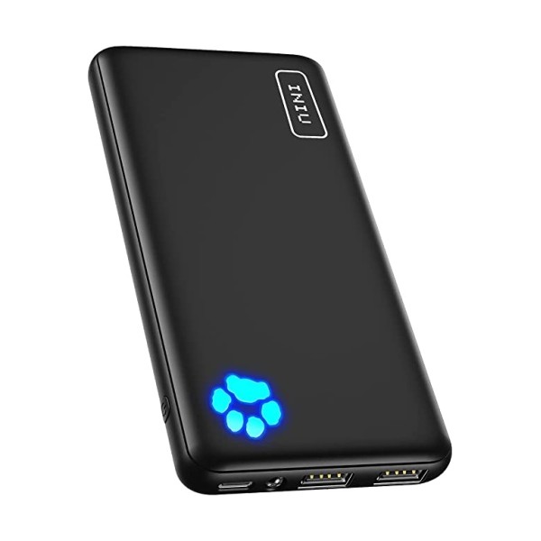 Ecost prekė po grąžinimo Niu Power Bank, Ultrathin USB C 10000 MAH išorinė baterija, trys