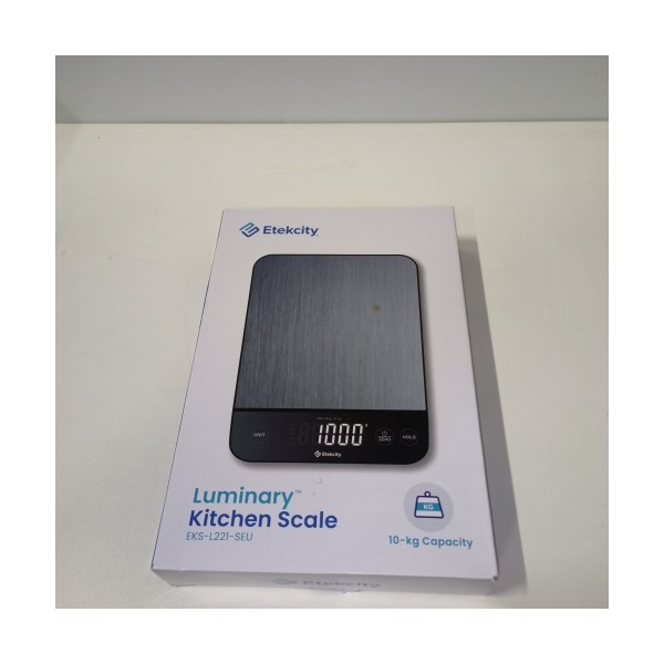 Ecost prekė po grąžinimo EteKCity skaitmeninės virtuvės skalės 10 kg su nerūdijančio plieno maisto