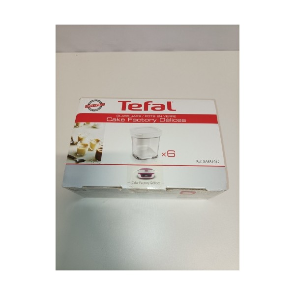 6 glass jars for Cake Factory Délices XA631012 - Tefal