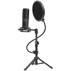 LORGAR Voicer 721, Gaming Microphone, Black, USB condenser microphone with tripod stand, pop filter, including 1 microphone, 1 H