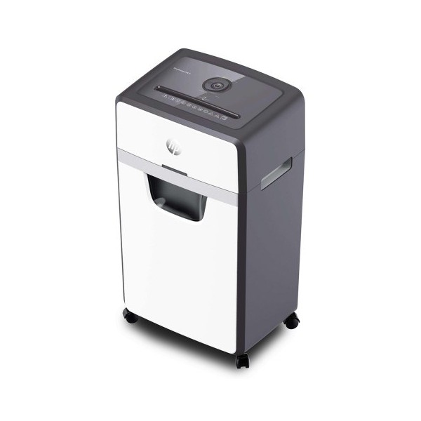 HP ONESHRED 24CC shredder, cut-offs, P-4, 24 cards, 30l, light grey