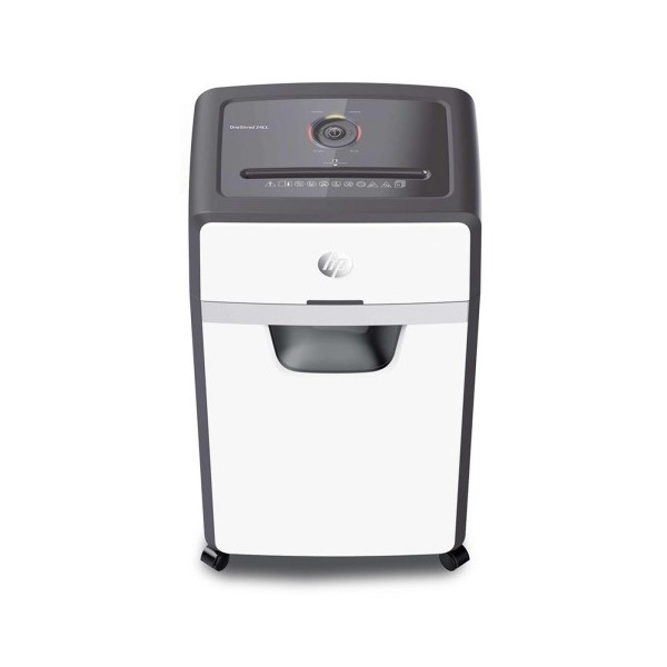 HP ONESHRED 24CC shredder, cut-offs, P-4, 24 cards, 30l, light grey