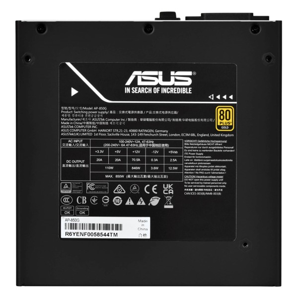 Power supply Asus Prime 850W Gold