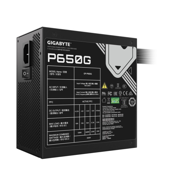 Gigabyte GP-P650G power supply unit 650 W 20+4 pin ATX ATX Black