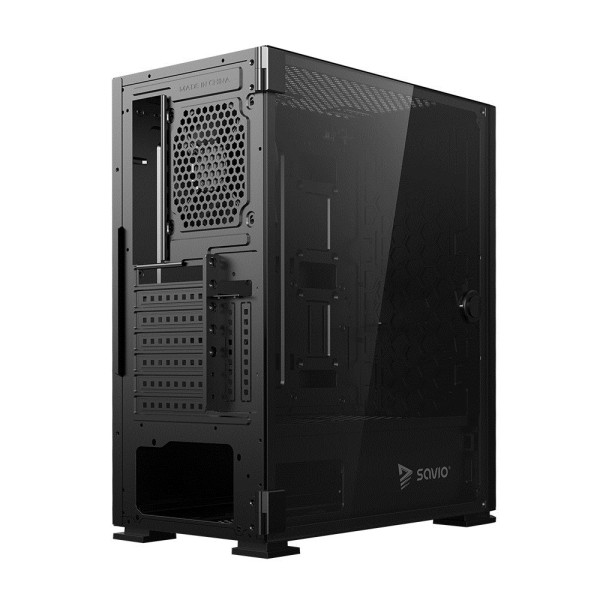 SAVIO Shadow X2 Mesh/Glass Computer Case Black