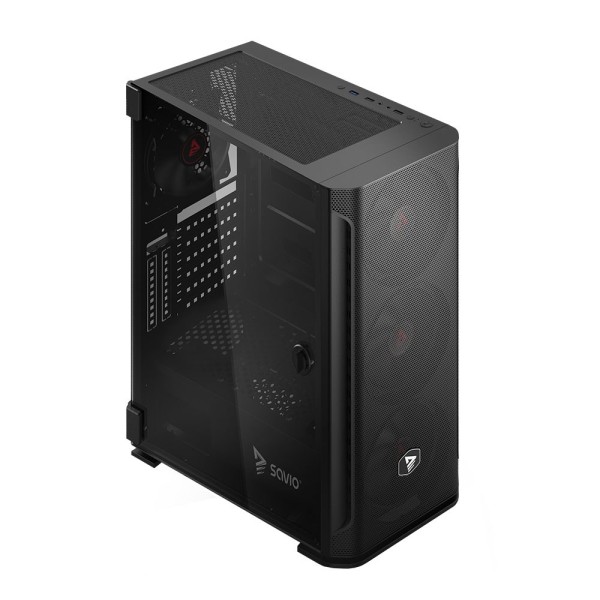 SAVIO Shadow X2 Mesh/Glass Computer Case Black