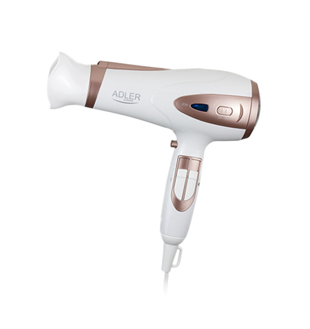 Adler Hair Dryer AD 2248 2400 W, Number of temperature settings 3, Ionic function, Diffuser nozzle, White