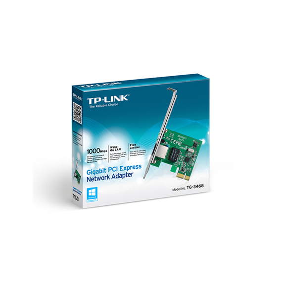 TP-LINK PCI Express Network Adapter TG-3468 1x10/100/1000 Mbps port, 32-bit PCI Express