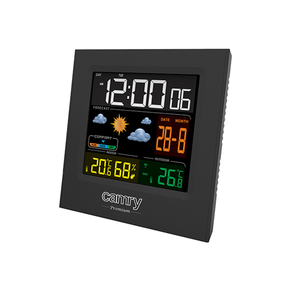 Camry Weather station CR 1166 Black, Date display