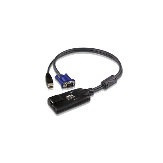 Aten USB VGA KVM Adapter 1 x RJ-45 Female, 1 x USB Male, 1 x HDB-15 Male