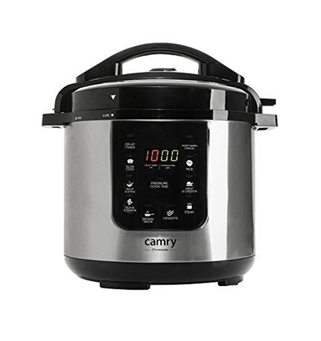 Camry Pressure cooker CR 6409 1500 W, Alluminium pot, 6 L, Number of programs 8, Stainless steel/Black
