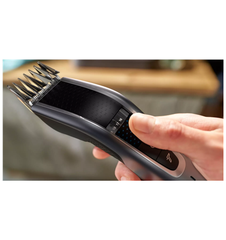 Philips Hairclipper series 5000 HC5630/15 Cordless or corded, Number of length steps 28, Step precise 1 mm, Black/Grey