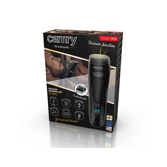 Camry Beard trimmer CR 2833 Cordless, Number of length steps 4, Black
