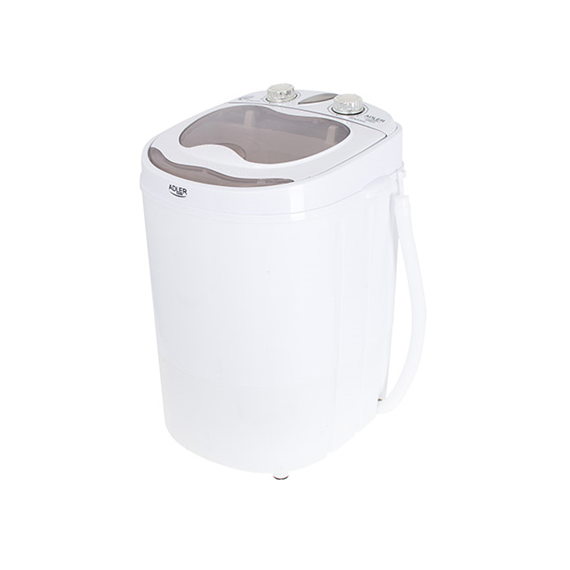 Adler Mini washing machine AD 8055 Top loading, Washing capacity 3 kg, Depth 37 cm, Width 36 cm, White