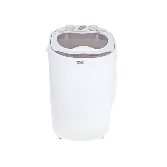 Adler Mini washing machine AD 8055 Top loading, Washing capacity 3 kg, Depth 37 cm, Width 36 cm, White