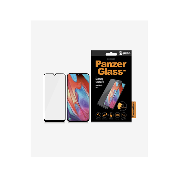 PanzerGlass Screen Protector, Samsung Galaxy A41, Glass, Black/Crystal clear