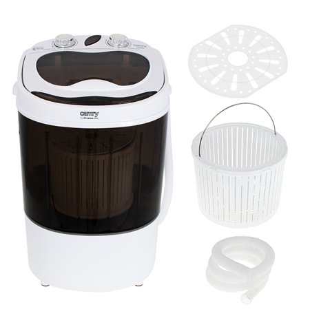 Camry Mini washing machine CR 8054 Top loading, Washing capacity 3 kg, Depth 37 cm, Width 36 cm, White/Gray, Semi-automatic