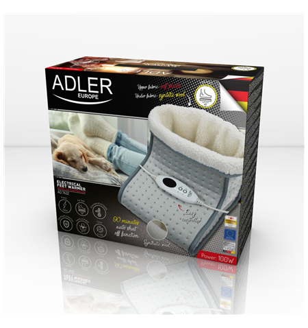 Adler Feet warmer with LCD controller AD 7432 Number of heating levels 6, Number of persons 1, Washable, Remote control, 100 W, 