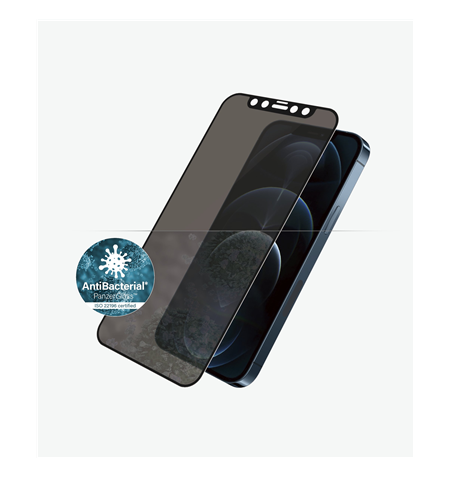PanzerGlass Apple, iPhone 12 Pro Max, Glass, Black, Privacy glass, Antimicrobial