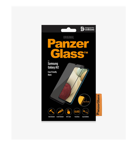 PanzerGlass Samsung, Galaxy A12, Black, Case Friendly