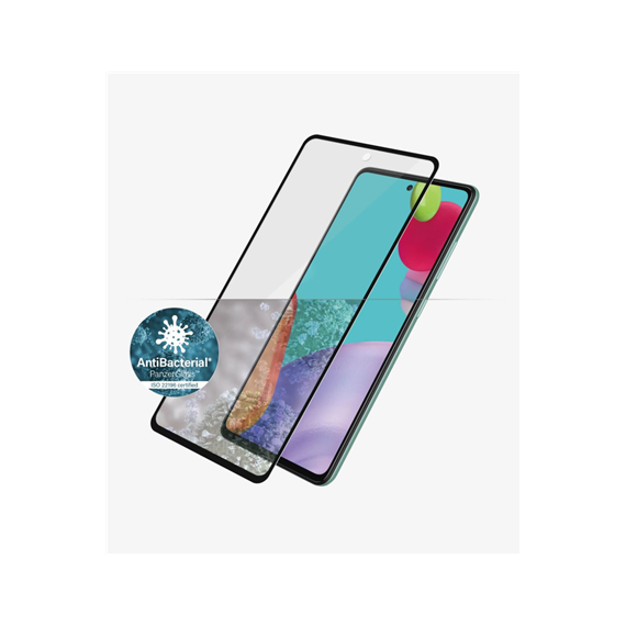 PanzerGlass Samsung, Galaxy A52, Black/Transparent, Antifingerprint screen protector, Case friendly