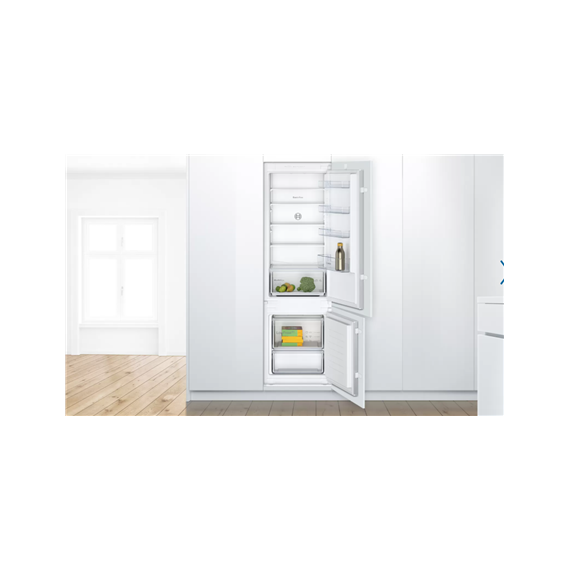 Bosch Serie 2 Refrigerator KIV87NSF0 Energy efficiency class F, Built-in, Combi, Height 177 cm, Fridge net capacity 200 L, Freez
