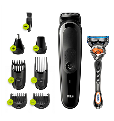 Braun Trimmer 8-in-1 MGK5260 Cordless, Number of length steps 13, Black