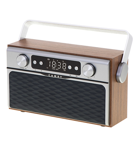 Camry Bluetooth Radio CR 1183 16 W, AUX in, Wooden