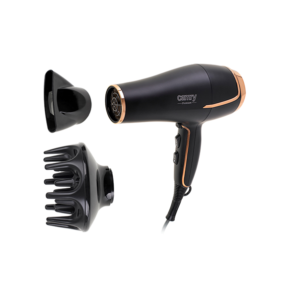 Camry Hair Dryer CR 2255 2200 W, Number of temperature settings 3, Diffuser nozzle, Black