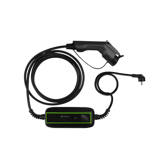Green Cell EV17, GC EV PowerCable 3.6kW Schuko - Type 1 mobile charger for charging electric cars and Plug-In hybrids, 10/16 A, 