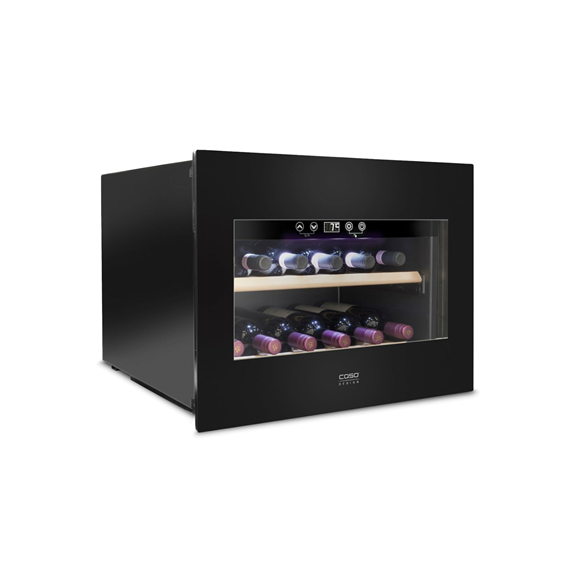 Caso Wine Cooler WineDeluxe E 18 Energy efficiency class G, Built-in, Bottles capacity Up to 18 bottles, Cooling type Compressor