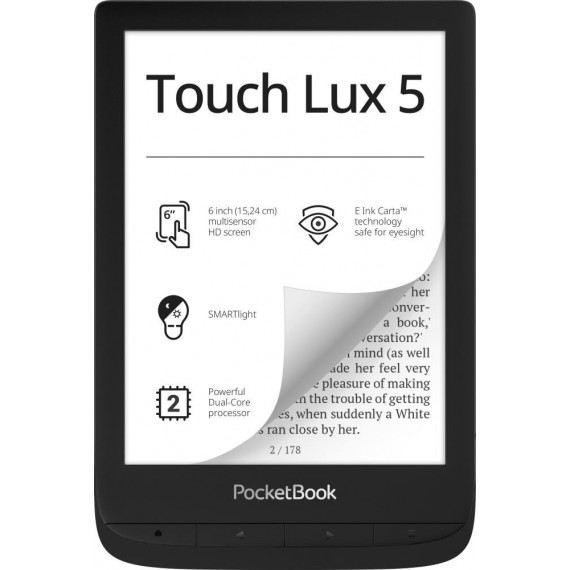 E-Reader|POCKETBOOK|Touch Lux 5|6 |1024x758|1xMicro-USB|Micro SD|Wireless LAN|Black|PB628-P-WW